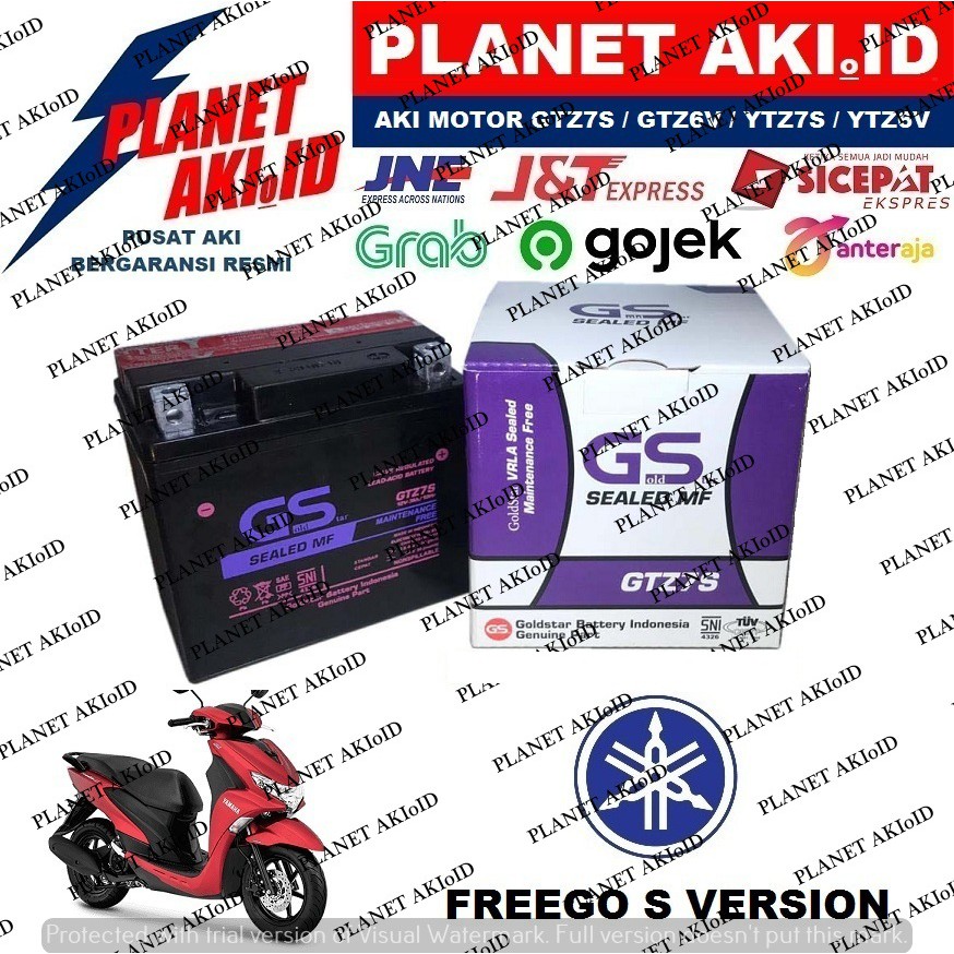 Aki Motor Yamaha Freego S Version GTZ7S Accu Kering MF