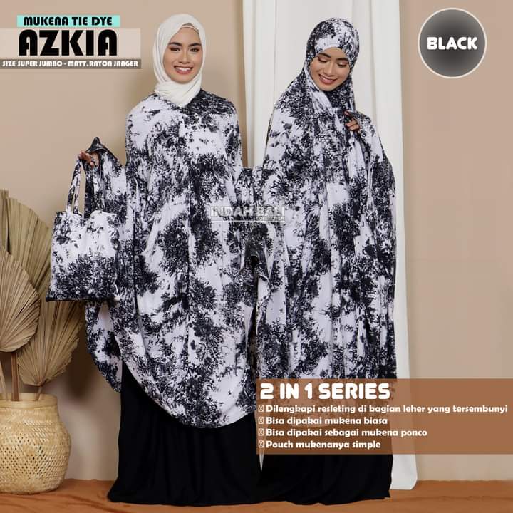 Mukena Bali Dewasa Jumbo Rayon Tie Dye Two in One Azkia Indah Bali