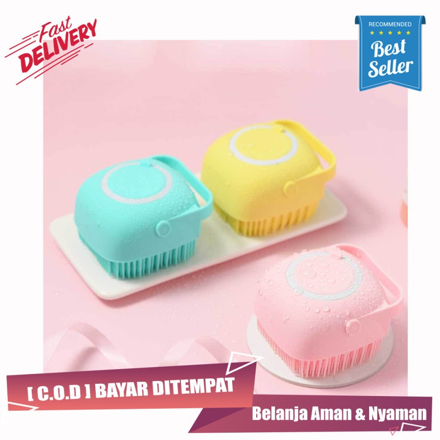 Scrub Brush Sikat Gosok Badan Mandi Silikon