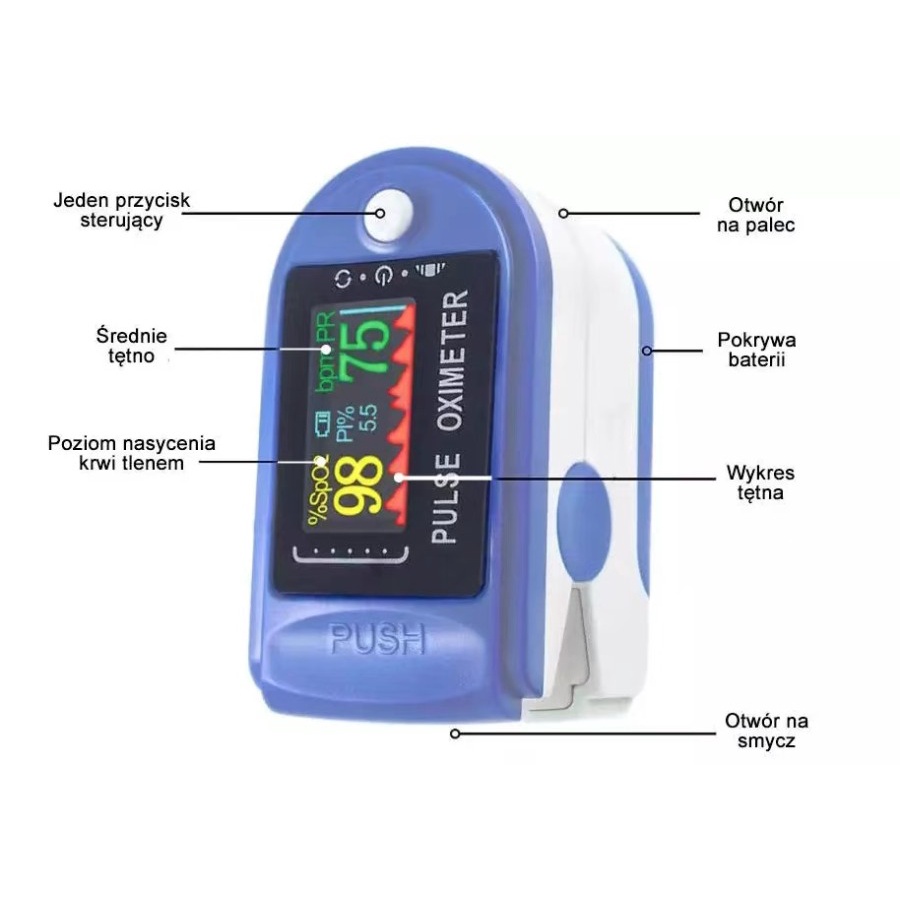 oximeter pulse fingertip A2 spo2 alat ukur kadar oksigen oxymeter lk88 - LK88