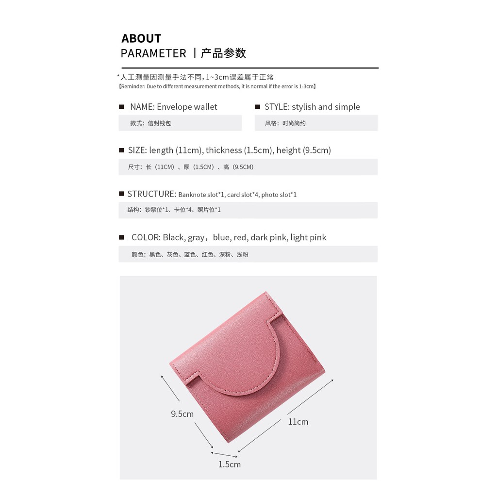 EV D01 dompet lipat wanita  import