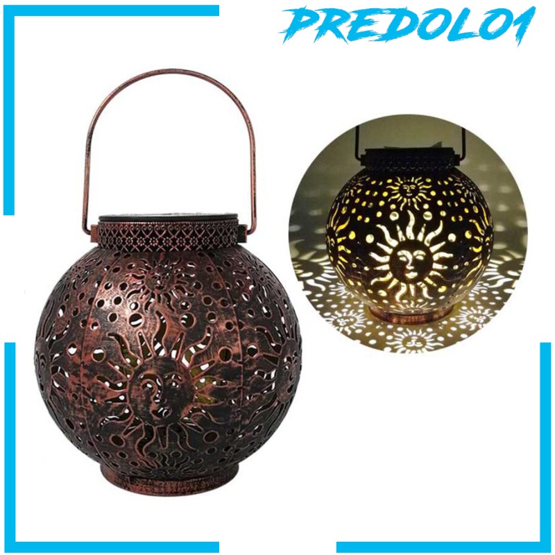 [PREDOLO1] Garden Hanging LED Solar Lantern Hollow Landscape Lamp