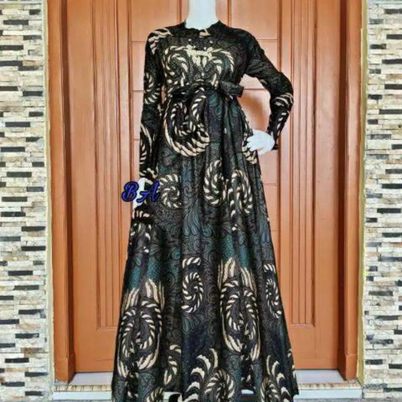 Gamis Batik Manggar, Padi,sekar,cantik,kubis,kipas,daun,kupu,nadine,gendis,kawung,termurah