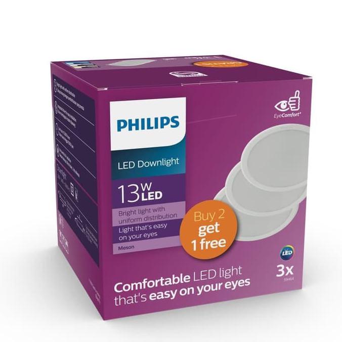 Update Downlight Led Philips Meson 13W 5Inch 59464 Putih