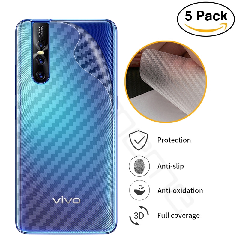 Lapisan Carbon Fiber untuk vivo V15 Pro V11 Pro V9  V17 Pro y85 y95 y79  Y17 Y15 Y12 Z1 Pro S1 Pro