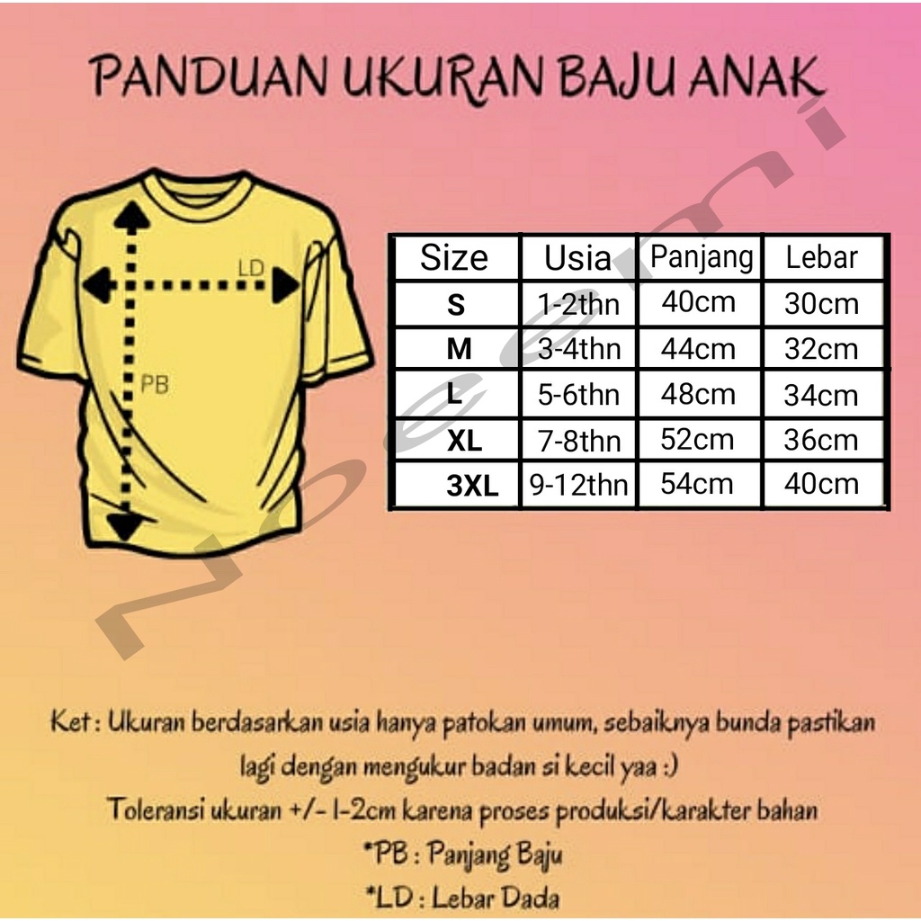 Papino Baju Kaos Anak Laki Laki 1-12 Tahun Pakaian Distro Oblong Bahan Catton