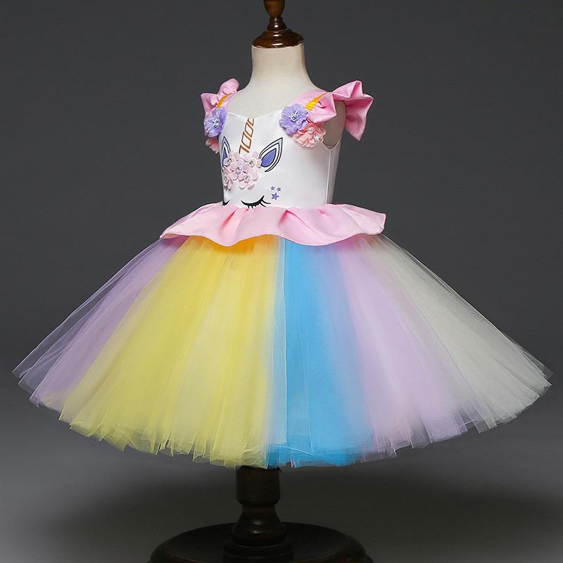 Baju kostum dress princess unicorn dress anak ulang tahun anak perempuan