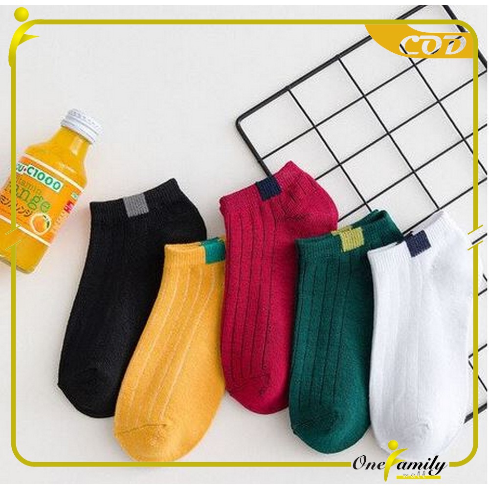 ONE - P55-P58 Kaos Kaki Pendek Dewasa / Kaos Kaki Semata Kaki Polos / Kaos Kaki Ankle Wanita Motif-2