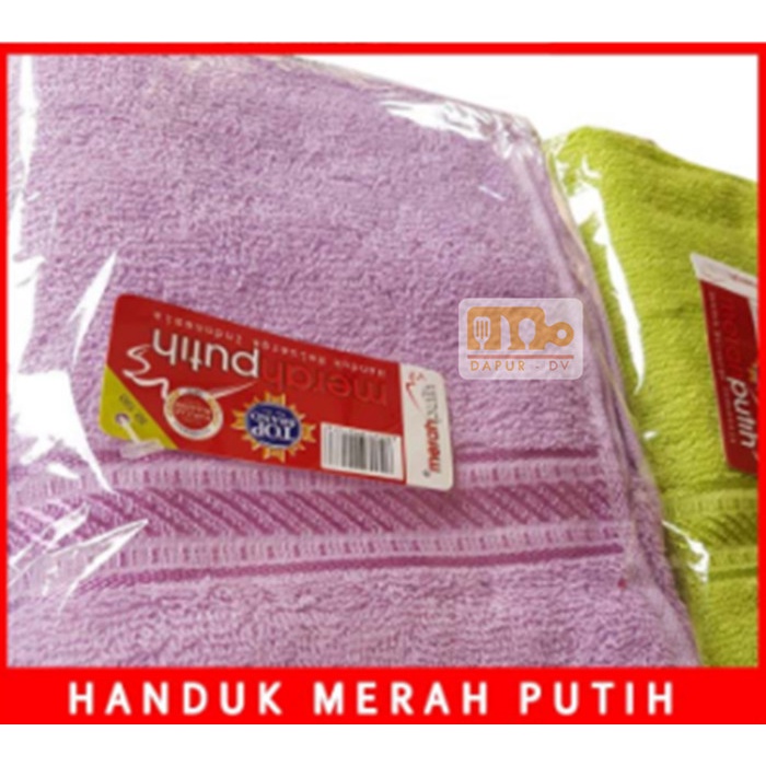 FM - Handuk Mandi Merah Putih 50 x100 cm Polos Dewasa Towel Bath