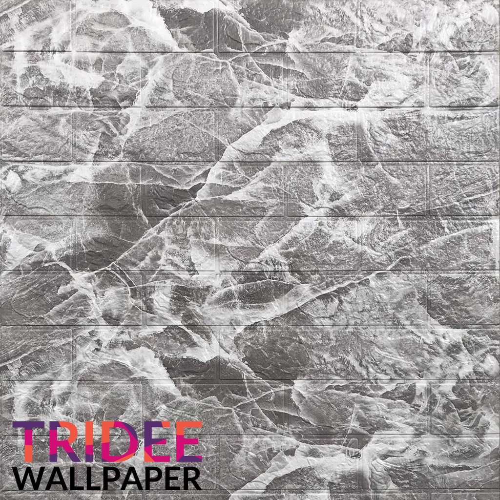 Wallpaper Foam 3D Bata Hitam|Black Brick Panel|TRIDEE CLASSIC BRICK