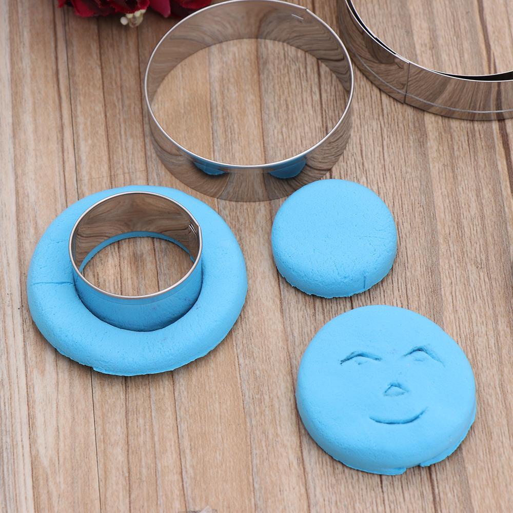 Nanas 5 Pcs Bulat Lingkaran Baru Mousse Ring Biskuit Set Cookies Cutter