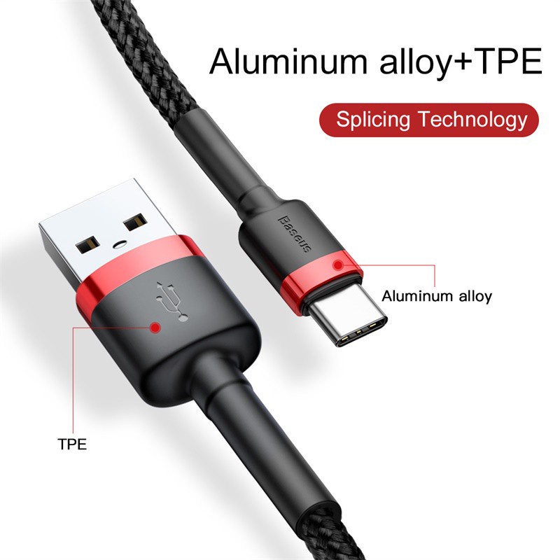 Baseus Kabel Data Type-C Cafule Cable For Type-C Quick Charge