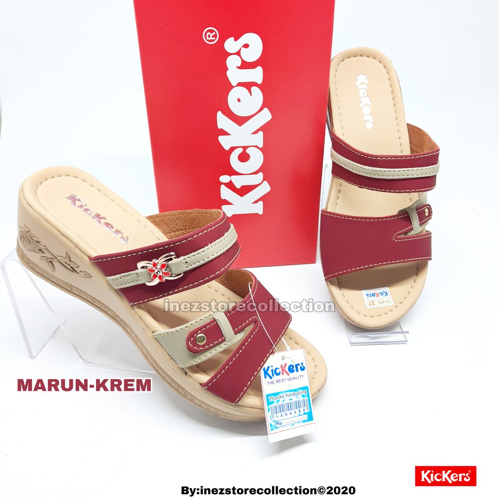 WEDGES SANDAL WANITA KICKERS TERBARU KODE SLP16 MURAH GROSIR