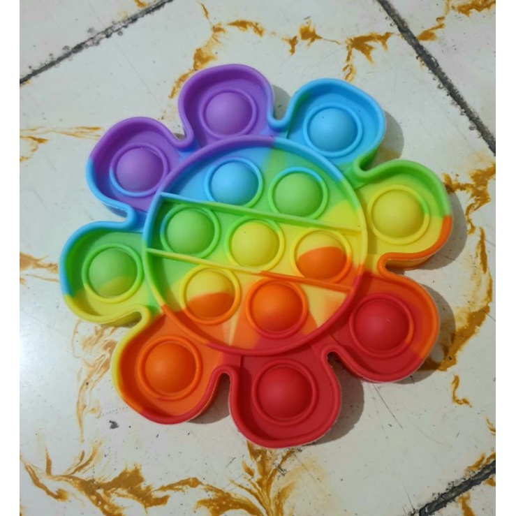 [50+ Model Pop It] POP IT ALL VARIANT | Popit Rainbow Macaron Sugus UV Colorful-Bunga Rainbow