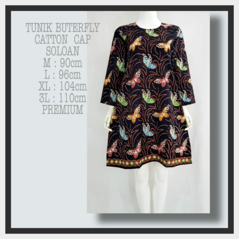 tunik kupu,dress kupu,dress remaja,dress wanita remaja,dress kondangan,dress formal, batik cap solo