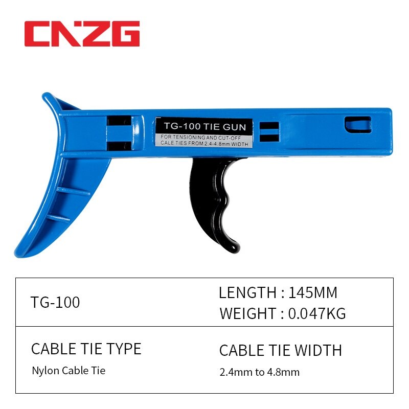 Bisa COD Pistol Pemasang Kabel Tis Cable Ties Gun Fastening Tool - CNZG TG-100