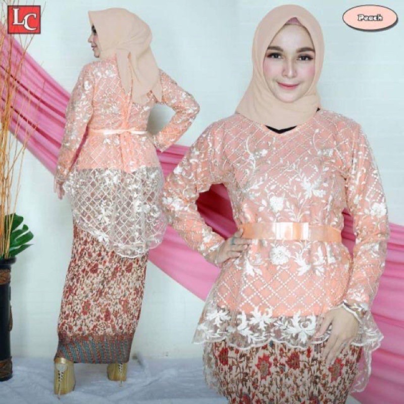 SETELAN KEBAYA AURORA TULLE PREMIUM 3D WARNA ORIGINAL// Setelan Kebaya Pesta Terbaru// Stelan Kebaya// Kebaya Aurora Bahan Tille Lembut