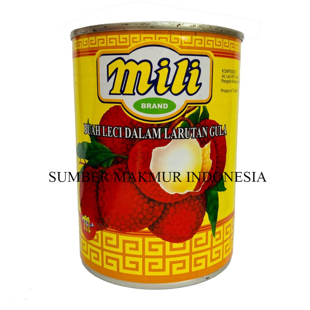 MILI LYCHEE BUAH KALENGAN / LECI DALAM SIRUP 565 GRAM - ECERAN