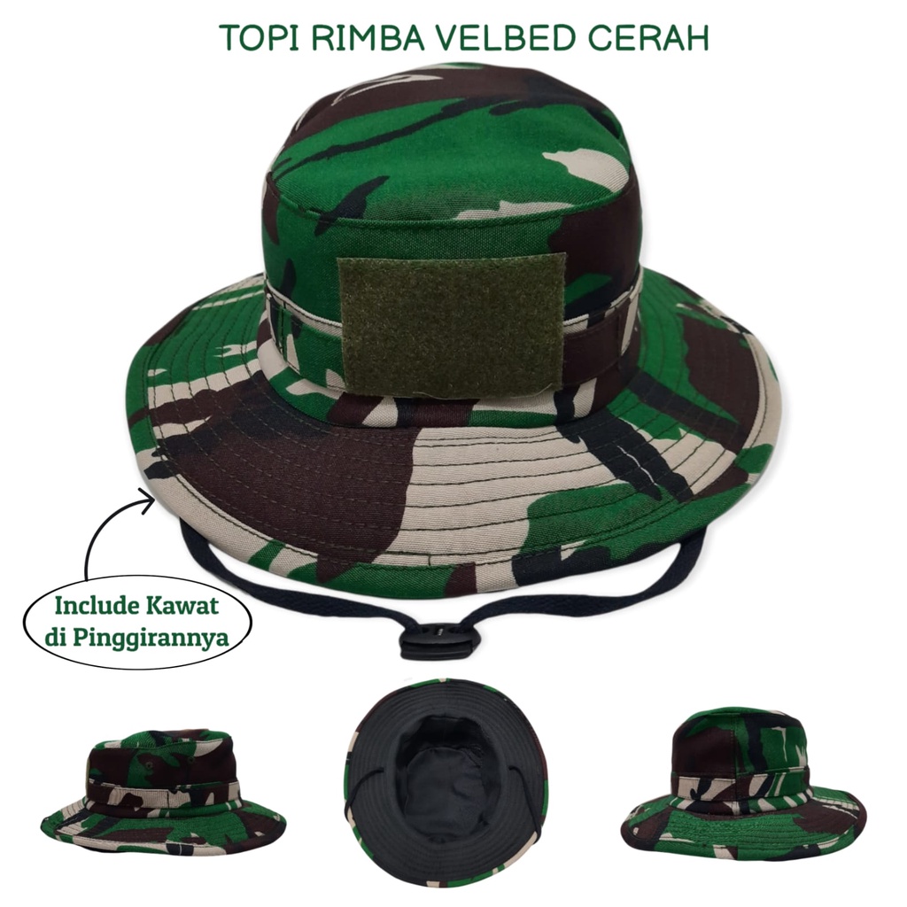 Topi Rimba Malvinas Velbed Kawat Premium