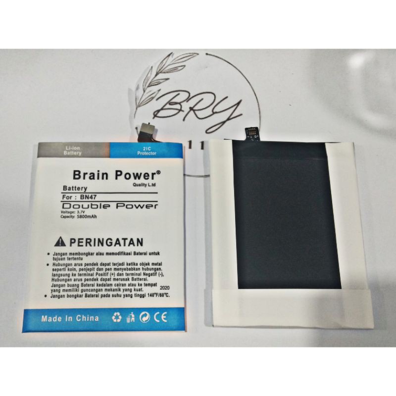 Batre Battery Baterai XIAOMI Mi A2 LITE / REDMI 6 PRO BN-47 brain power