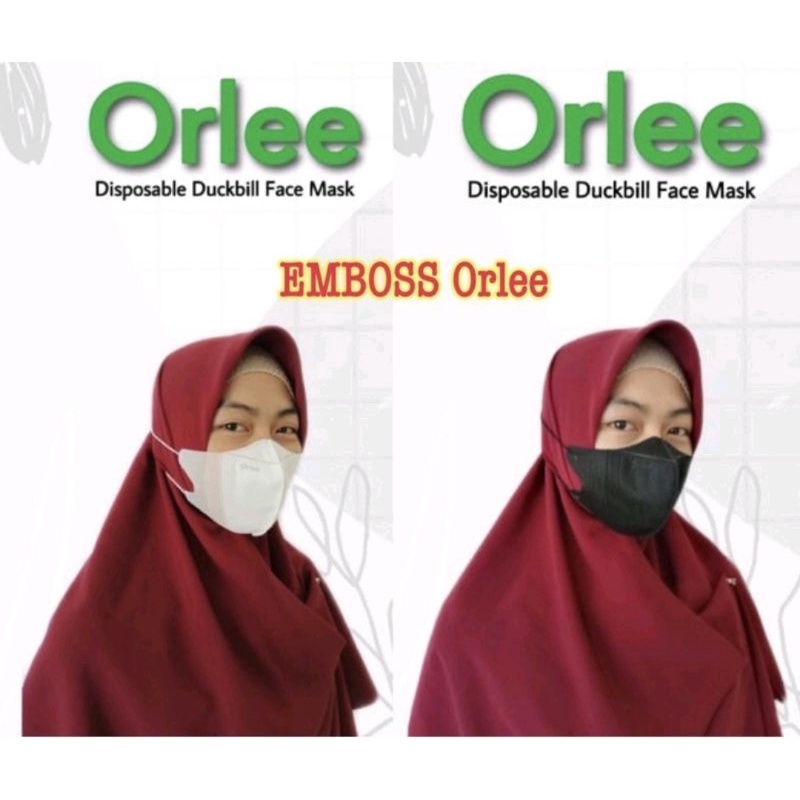 [ ORLEE ] MASKER DUCKBILL HEADLOOP HIJAB ISI 10 / DUCKBILL HIJAB