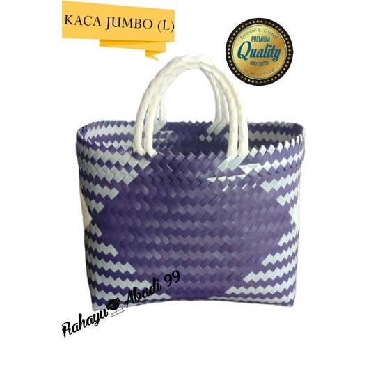 Tas Anyaman Plastik JUMBO Tas glosy kaca Tas anyam plastik kaca JUMBO STOCK READY