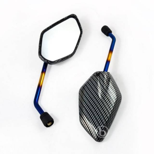 Spion karbon twotone model vixion untuk semua motor yamaha MATIC BEBEK DAN BATANGAn