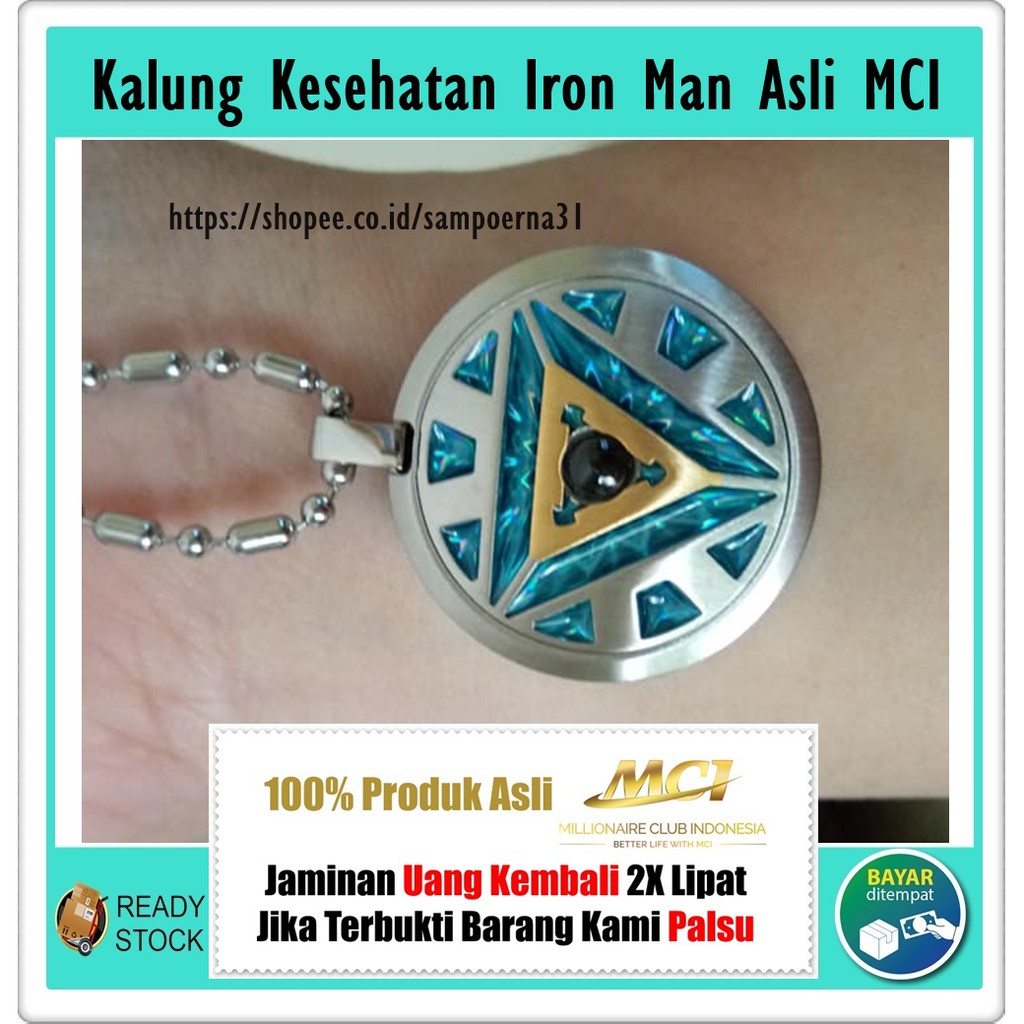 TERBARU - Kalung Kesehatan Marvel Iron Man Asli MCI - Kalung Mci - Kalung MCI Asli - Kalung Iron Man
