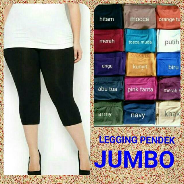 Legging Pendek Jumbo / Lejing / Lenging