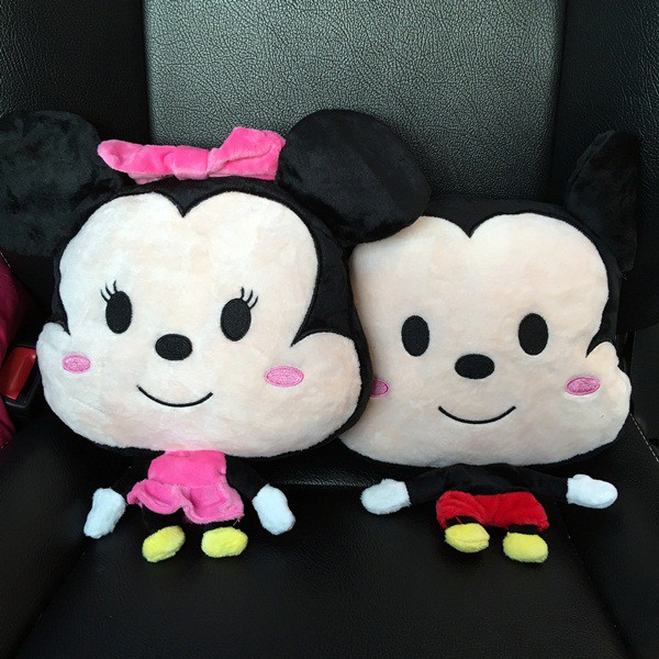 Bantal Sandaran Jok Mobil Kepala Leher Headrest Car Set DISNEY MICKEY MINNIE MOUSE Full Body Lucu