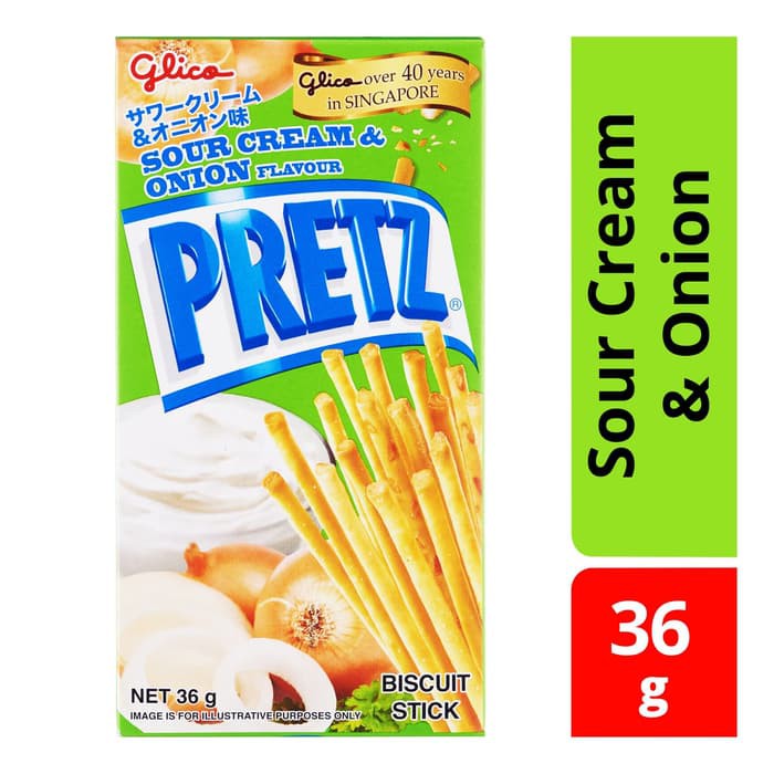 

#HANDCARRY Glico Pretz Biscuit Sticks Sour Cream & Onion 36g - UFOHCR3164