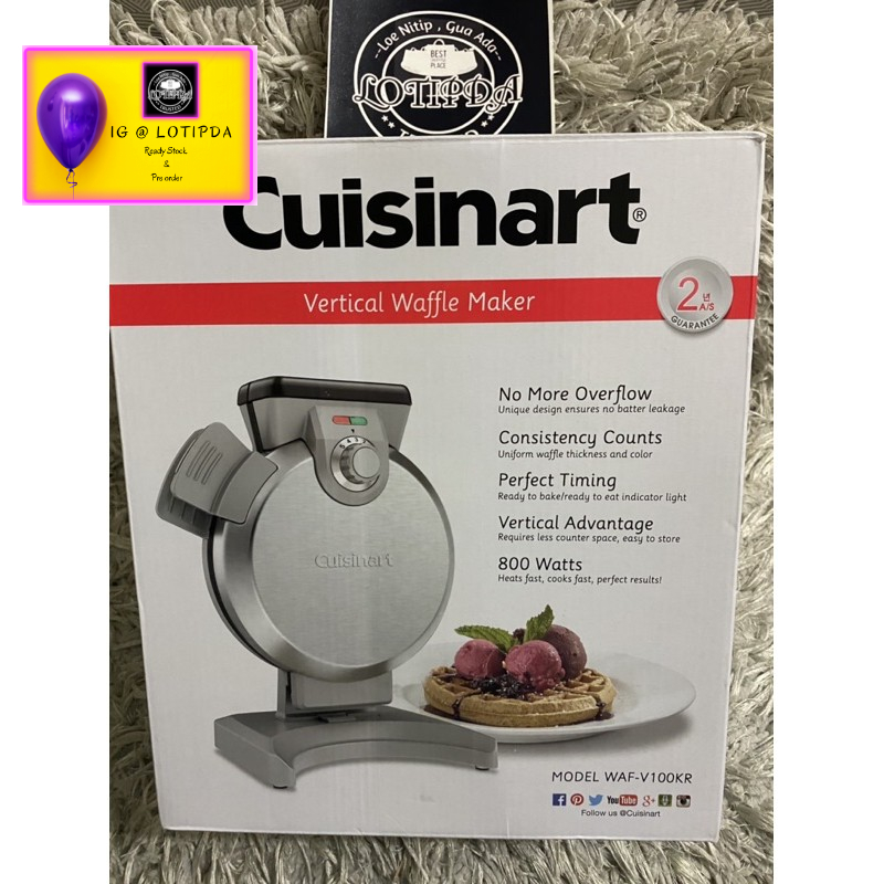 Cuisinart WAF-V100KR Vertical Waffle Maker/ Homemade waffles PEMANGGANG WAFEL CUISINART ORIGINAL