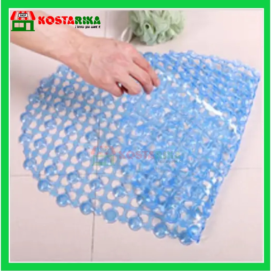 KOSTARIKA Keset Kamar Mandi Anti Licin / Alas Kaki Toilet Dapur / Karpet Lantai Silikon Suction Cup Bathroom Anti Slip Mat PVC Anti Slip