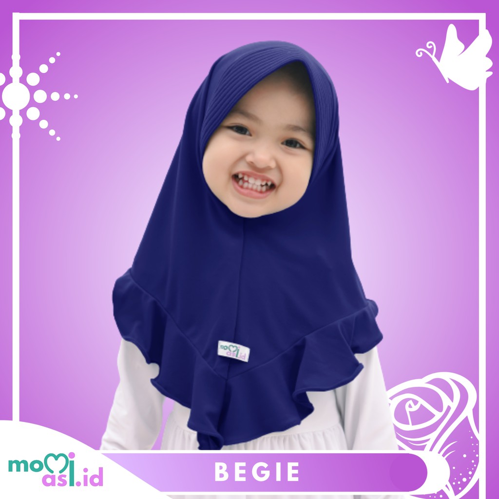 Kerudung Anak Jilbab Hijab Anak Bayi Perempuan Premium Yuki Daily-YUKI NAVY