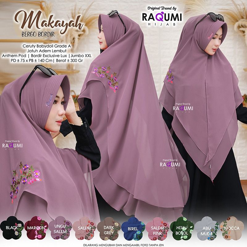 Makayah bergo bordir by raqumi