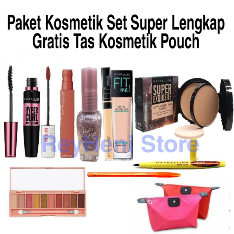 Make Up / Make Up Murah Lengkap / Paket Make Up Komplit / Paket Kosmetik Super Komplit Gratis Tas