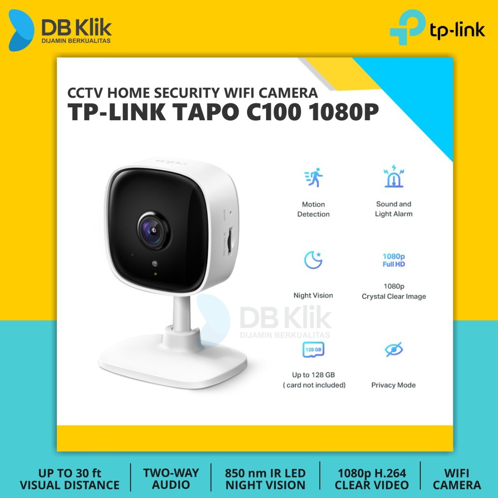 CCTV TP-LINK TAPO C100 Home Security Wi-Fi Camera 1080P | TP LINK C100