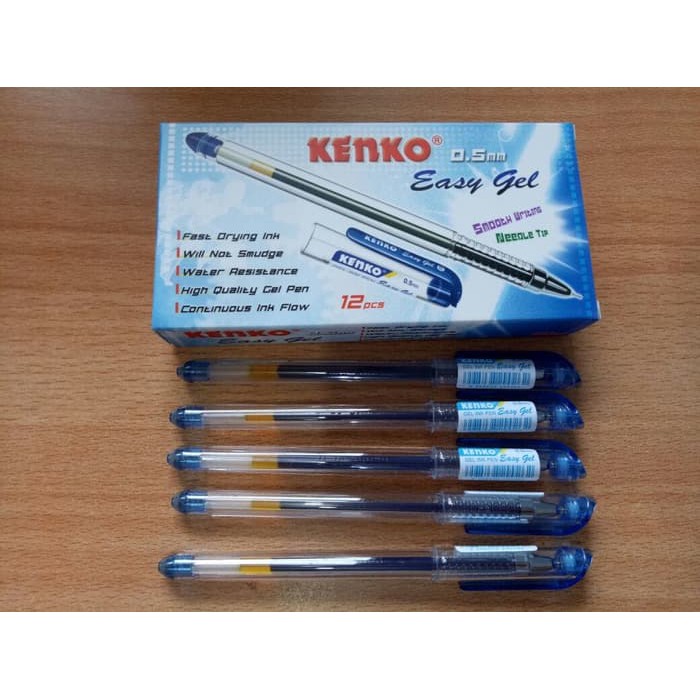 Pulpen Gel Kenko Easy Gel 0.5 mm (12pcs)