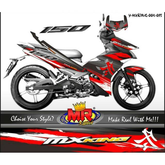 Decal Dekal Jupiter Mx King 150 Merah Putih Stiker Sticker Semi