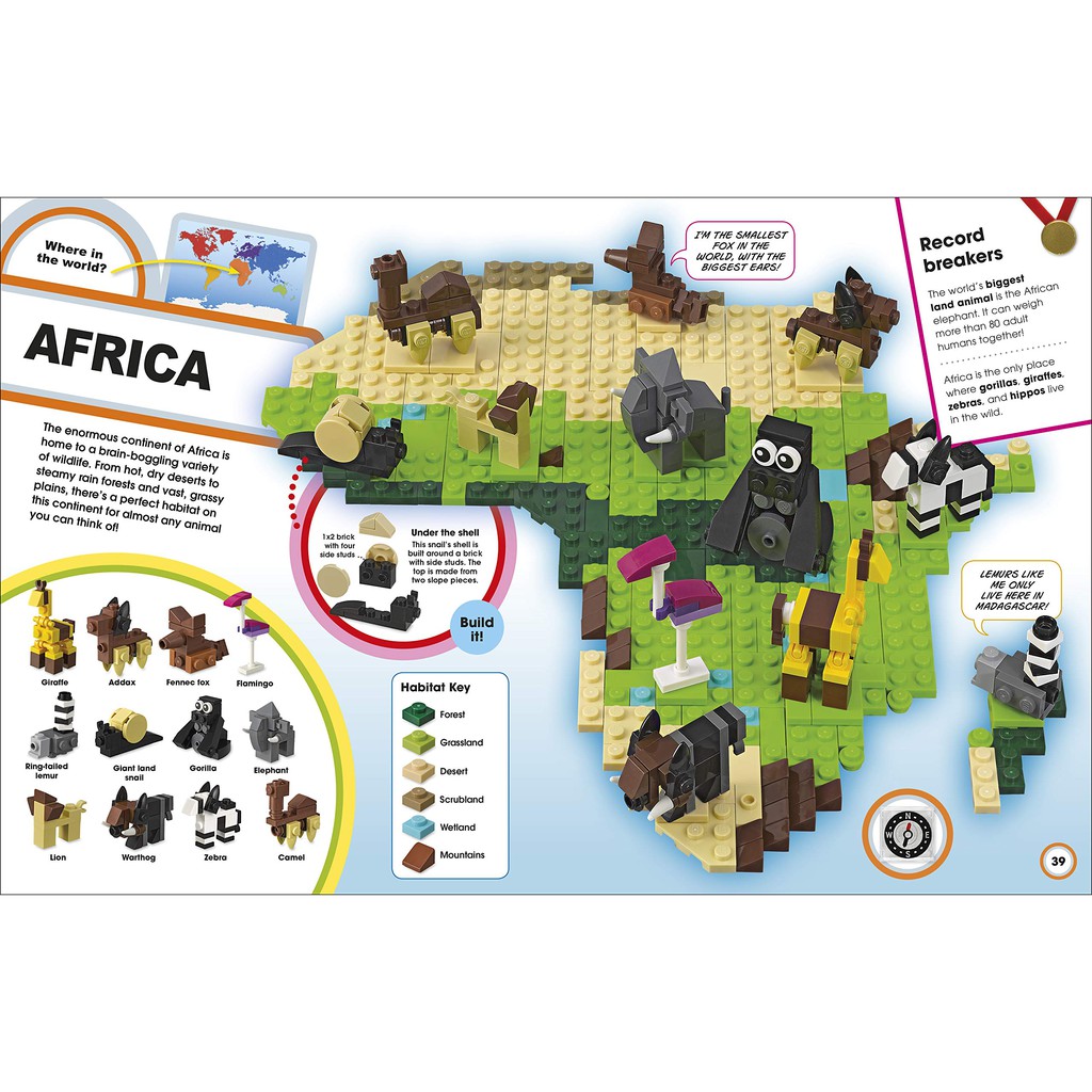 Jual LEGO Animal Atlas: Discover the Animals of the World | Shopee Indonesia