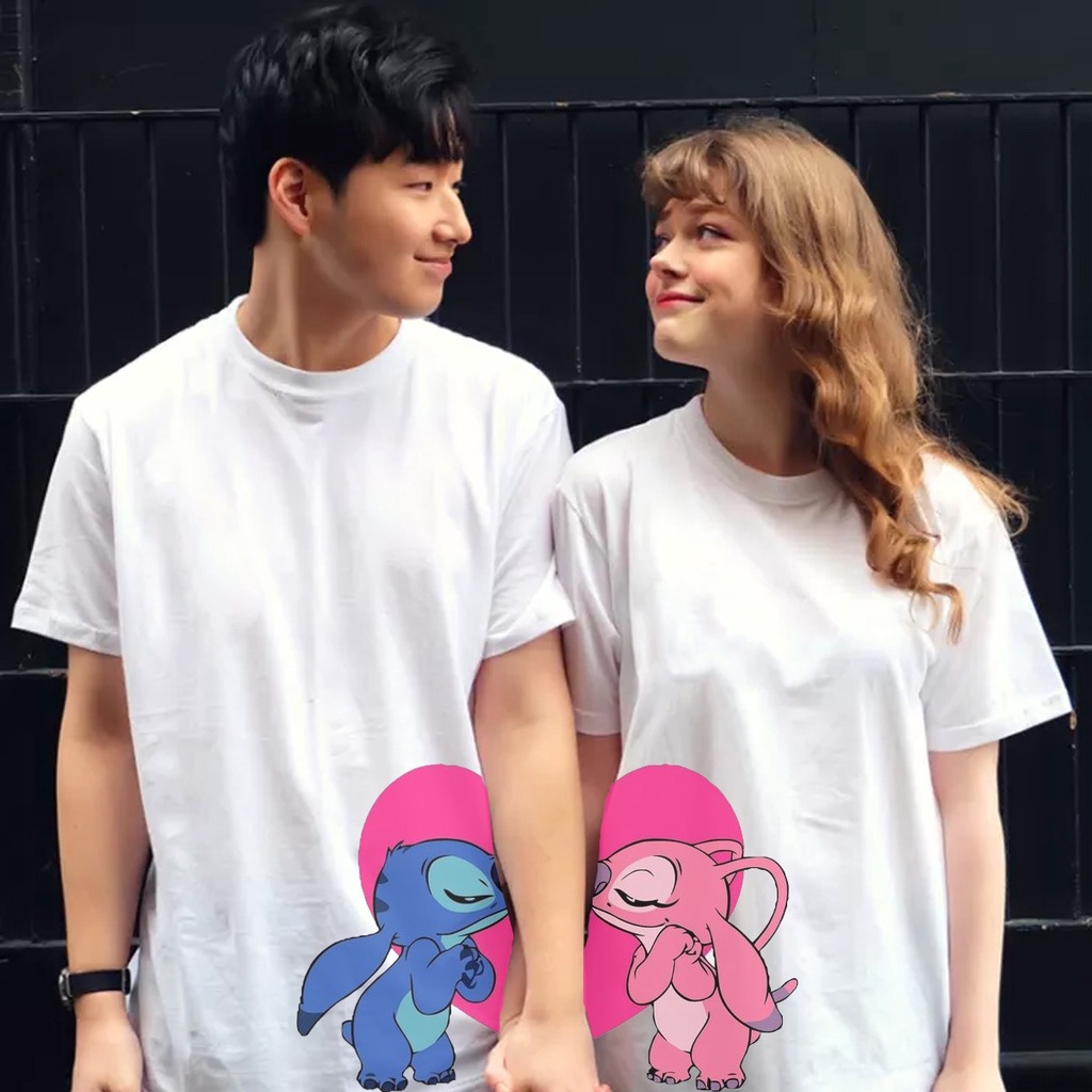 MYSTIQUE.ID-BAJU KAOS COUPLE STITCH MAKE LOVE T-SHIRT LUCU DAN AESTHETIC