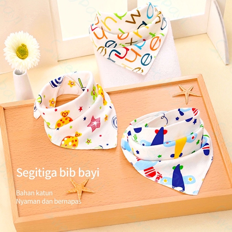 celemek bayi segitiga / bib bayi segitiga / slabber bayi segitiga