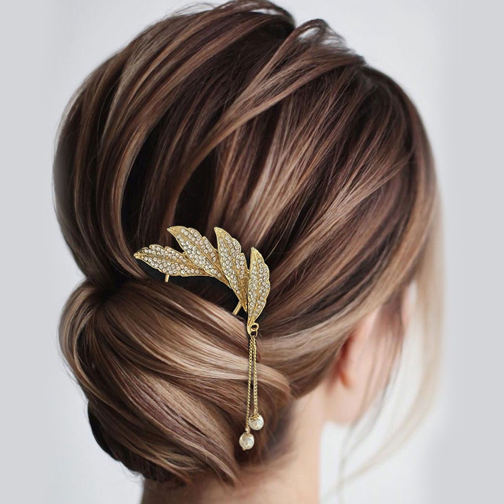 LEAF HAIR PIECE TUSUK KONDE AKSESORIS RAMBUT WANITA IMPOR CEPOL KOREA FASHION