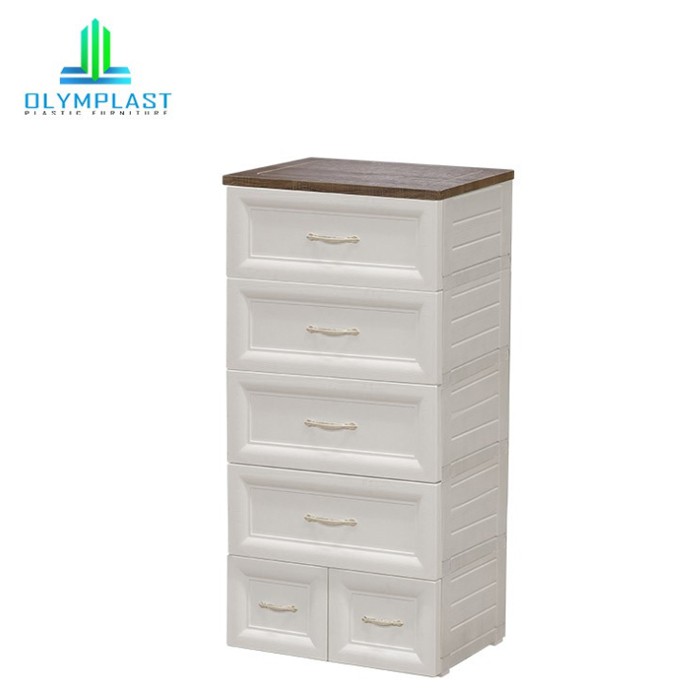 Olymplast Lemari Laci Plastik Drawer Cabinet Susun 5 Classic ODC 05 B