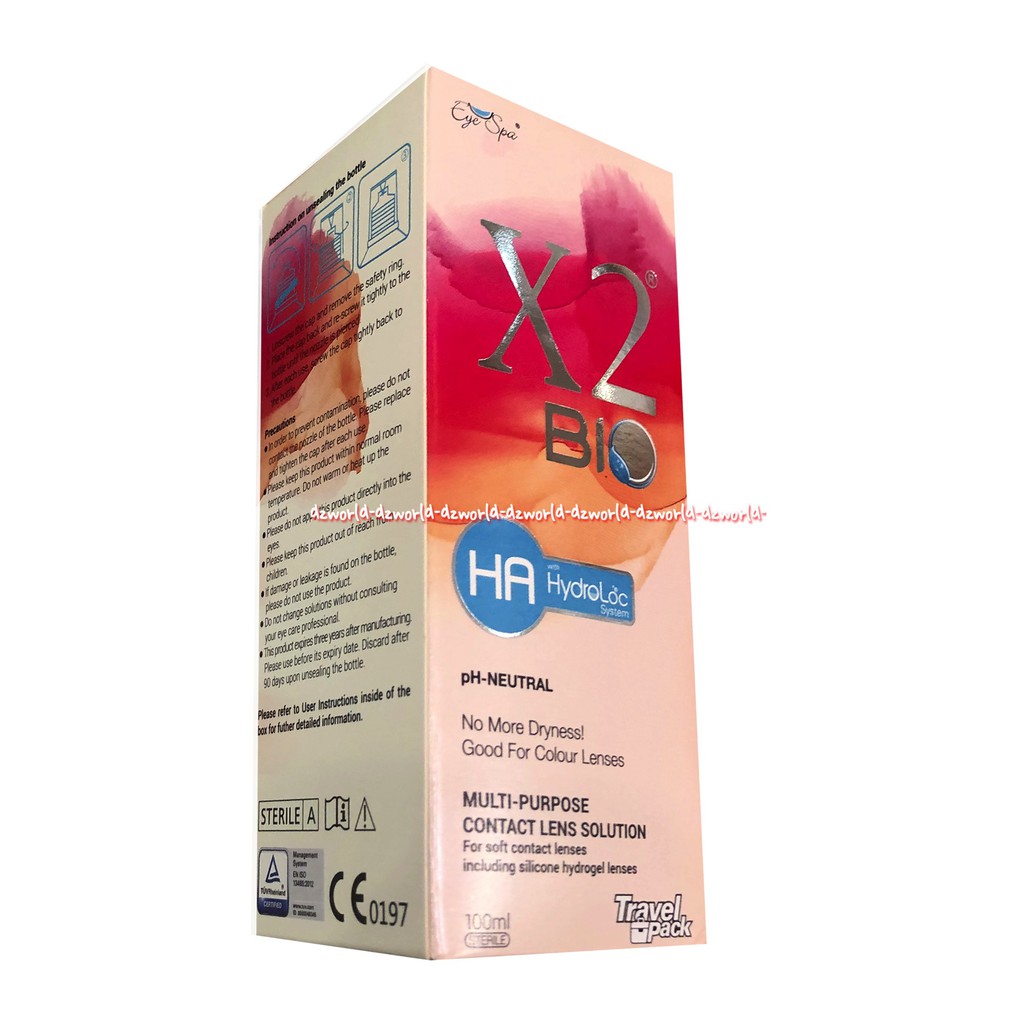 X2 Bio HA Hidrolic Lens Solution Cairan Pembersih Lensa 100 ml