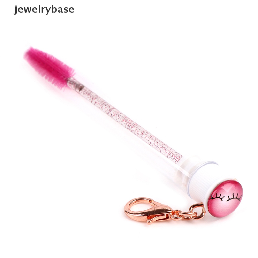 (jewelrybase) Tabung Brush Maskara Glitter Dengan Rantai Untuk Extension Bulu Mata