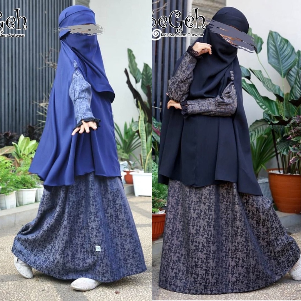 Gamis Hawa Anak Jacquard Mix ITY Crepe BaSeGeh