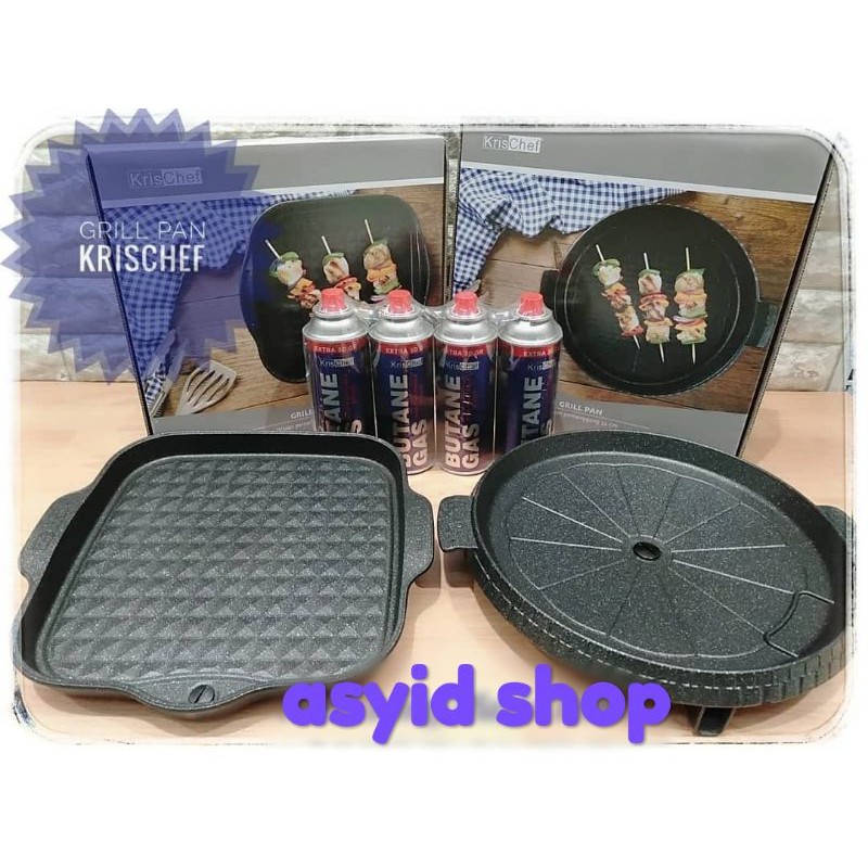 Krischef Plat Pemanggang - grill pan Bentuk Kura-Kura - Hitam