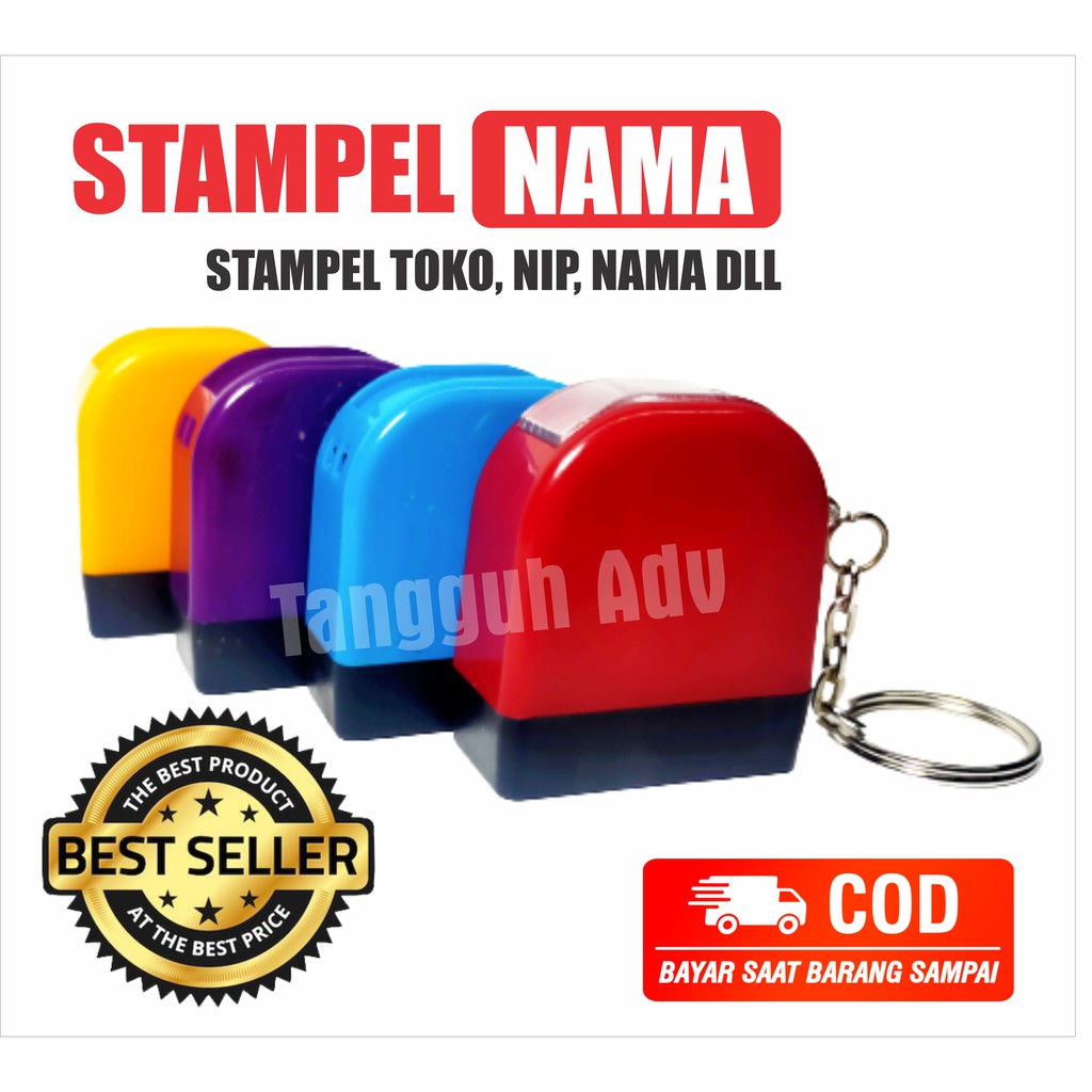 

Stempel Nama Mini 10x30mm Warna Pastel Dokter Perawat Bidan Anak Gantungan Kunci Cute Free Custom