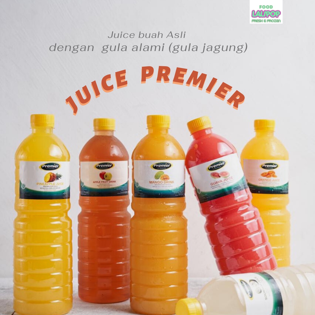 

Jus Buah Asli Orange / Nanas / Mangga / Sirsak / Jambu / Apple "Premier", 1 LITER